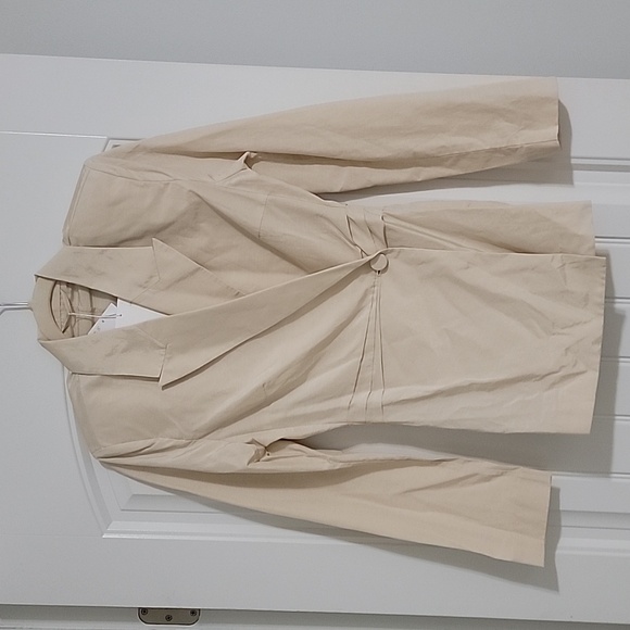 & Other Stories long sleeve wrap top in cream Sz 4 NWT - Picture 2 of 7